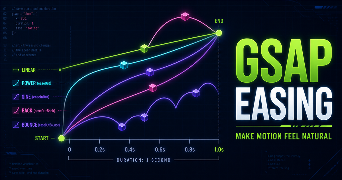 GSAP Easing Tutorial - Power Sine Back Bounce Expo - NavTechSolution