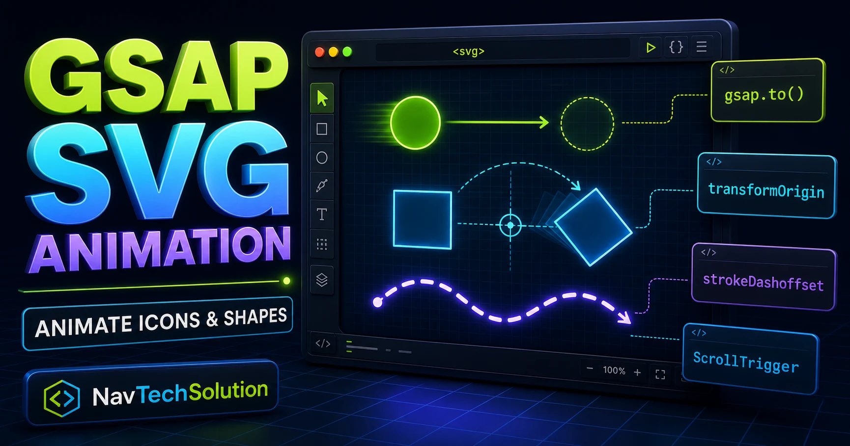 GSAP SVG Animation Tutorial Animate SVG Elements Step by Step - NavTechSolution