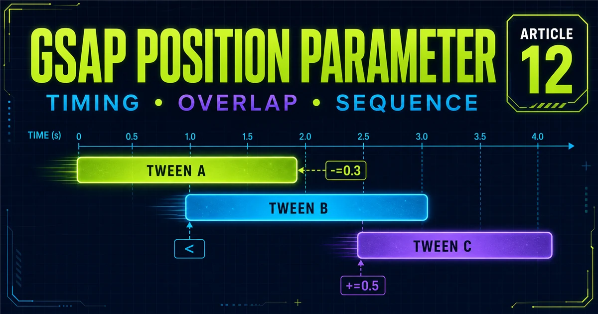 GSAP Timeline Position Parameter Overlap and Sequencing Tutorial - NavTechSolution